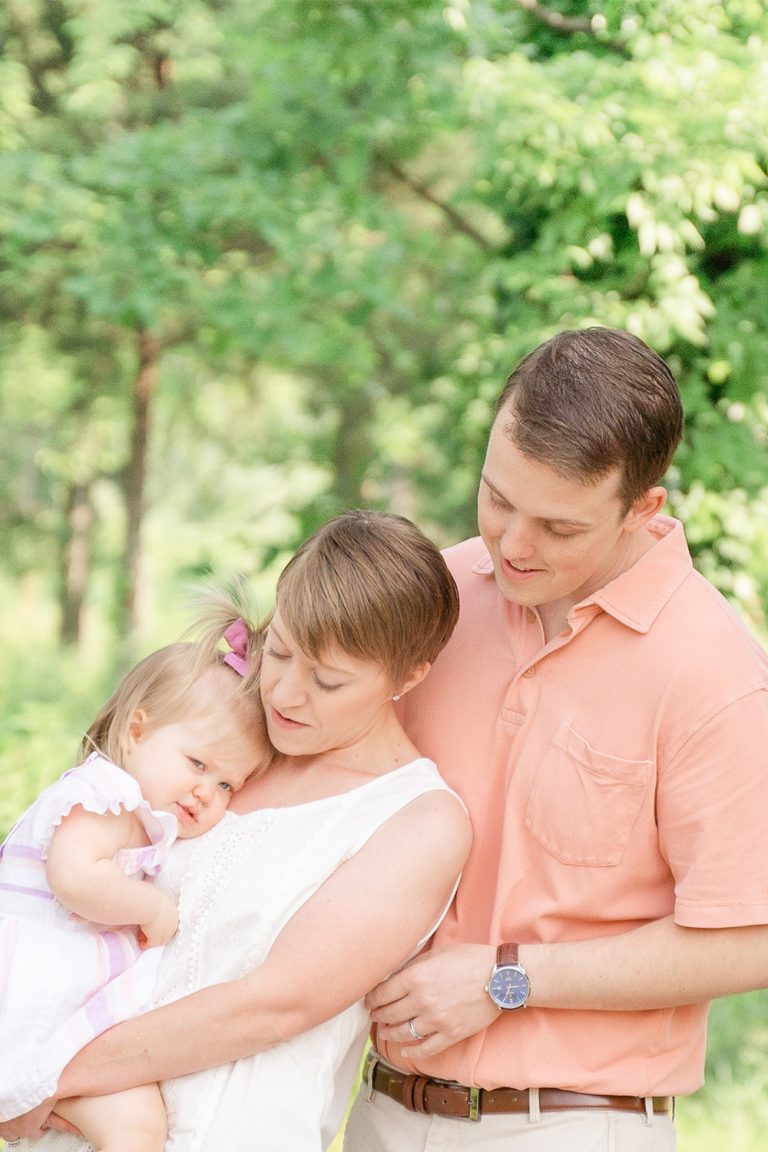 parent interacting with daughter during their family session in Ashburn, Virginia by a DMV family photographer
