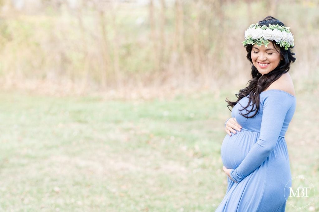 pregnant woman during a maternity session in Gainesville, Virginia taken by a DMV maternity photographer