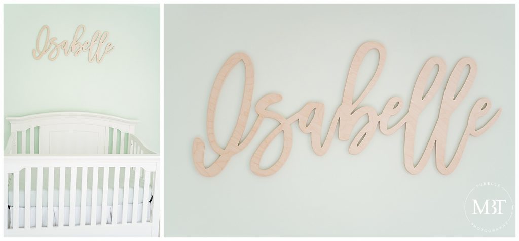 crib of baby during their lifestyle newborn photos in Gainesville, Virginia, taken by TuBelle Photography, a NoVa newborn photographer