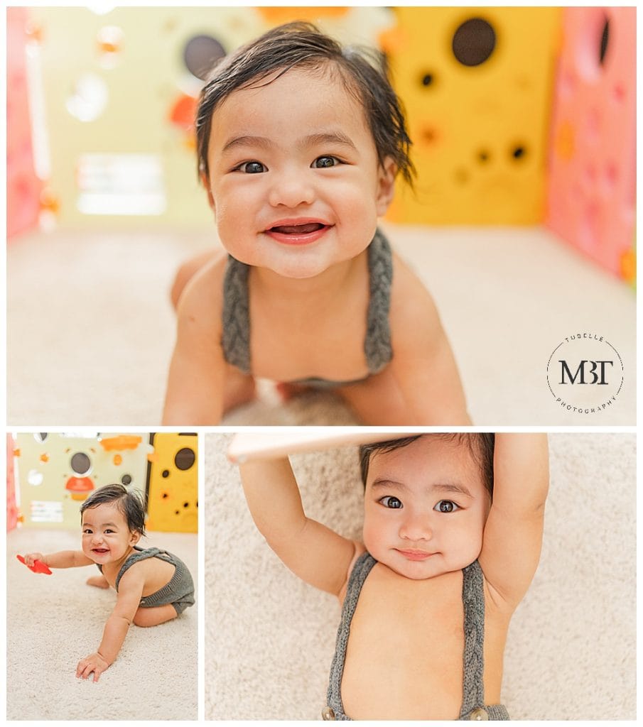 baby milestone photos taken in Mclean, Virginia by TuBelle Photography, a Northern Virginia milestone photographer