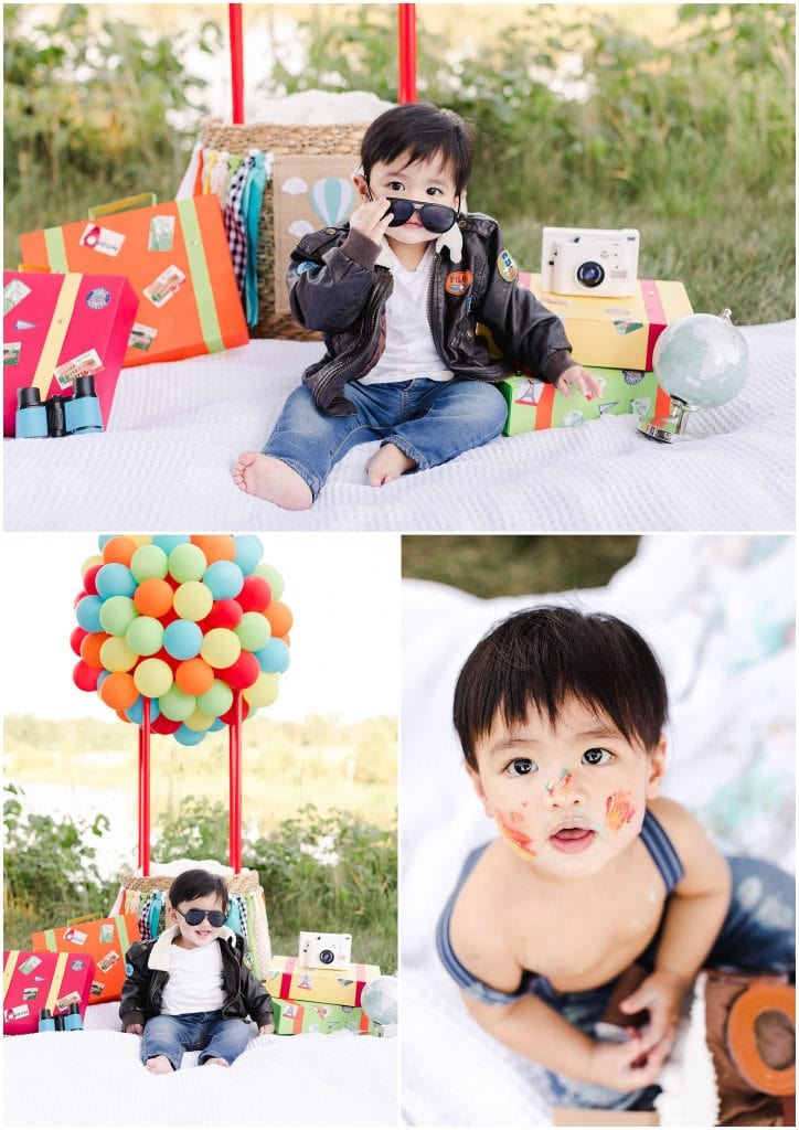 time flies cake smash photos in Northern Virginia