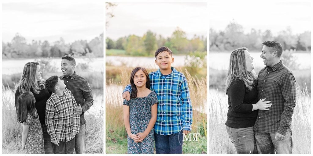 Mom and Dad laughing at their Christmas Minis taken by TuBelle Photography, a Northern VA Family Photographer.